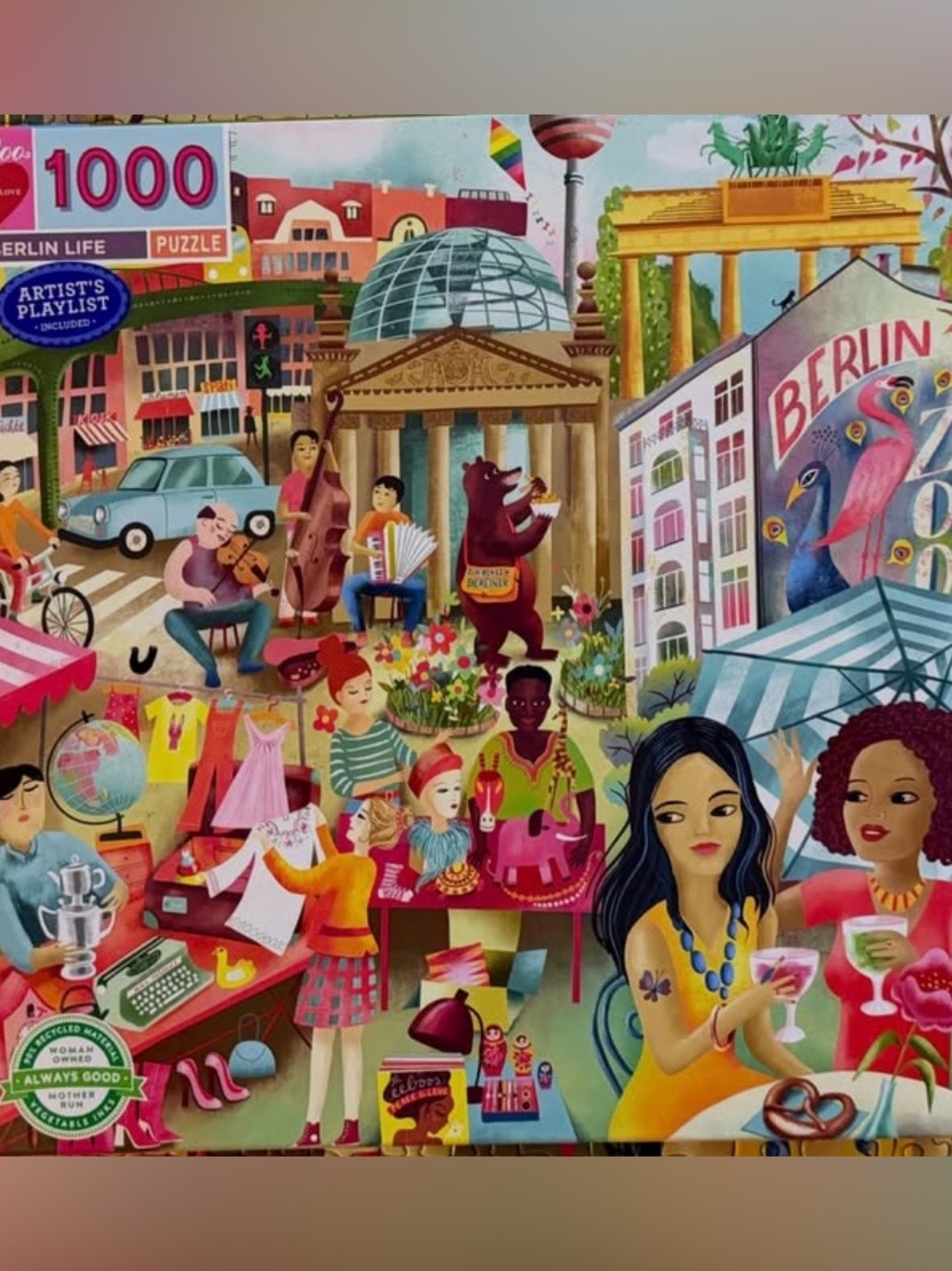 Berlin Life 1000-Piece Jigsaw Puzzle - Colorful City Scene